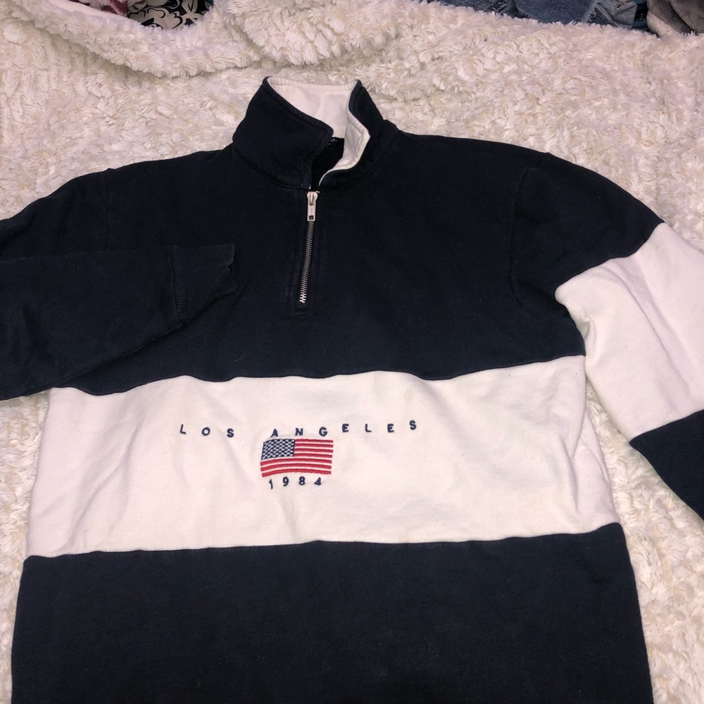 Brandy Melville Flag Crewneck